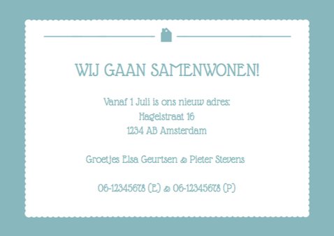 Verhuiskaart samenwonen letters 3