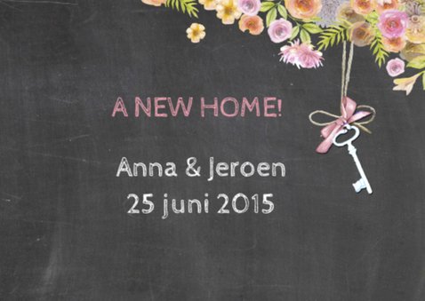 Verhuizen schoolbord huisje 2
