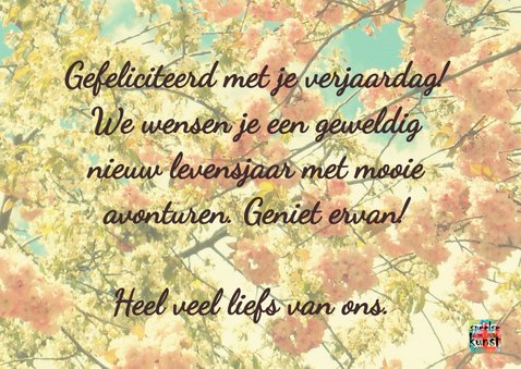 Verjaardag lentegeluk - IW 3