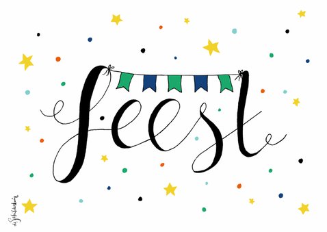 Verjaardag man feest blauw - HR 2