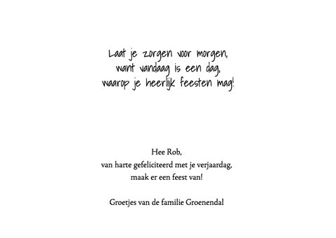 Verjaardag man feest zwart - HR 3