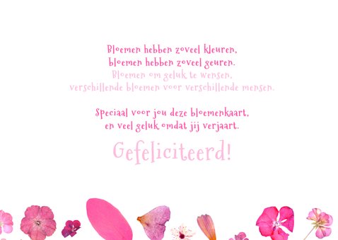 Verjaardag roze bloemen 3