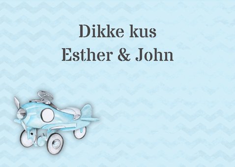 Verjaardag vliegtuig wolkje 3