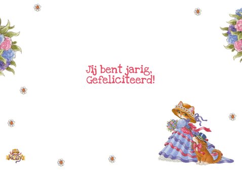 Verjaardagkaart van poes molly voor echte prinsessen 3