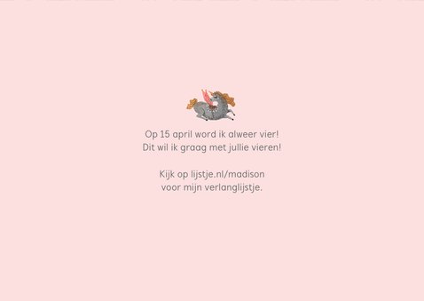 Verjaardagsfeestje Unicorn met 2 foto's 3