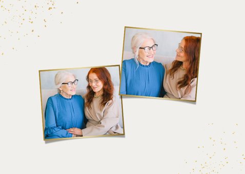 Verjaardagskaart 100 jaar eeuw foto goud spetters 2