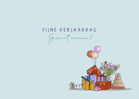 Verjaardagskaart 2cv met aanhangwagen 3