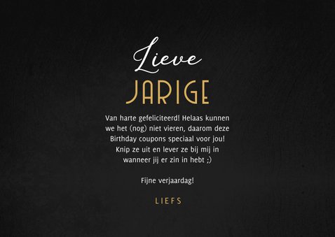 Verjaardagskaart Birthday coupons uitknipbaar 3