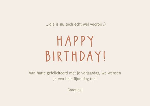 Verjaardagskaart bril nodig happy birthday wazig groen 3