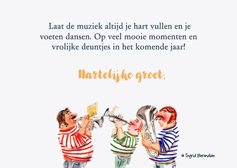 Verjaardagskaart de fanfare in het bos 3