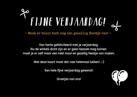 Verjaardagskaart do-it-yourself uitknip feestpakket 3