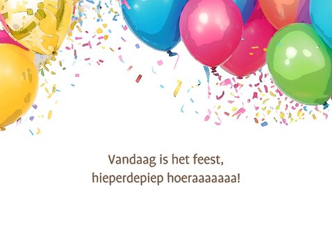 Verjaardagskaart feest met kater 2