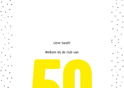 Verjaardagskaart fifty maar nog steeds hartstikke fabulous 2