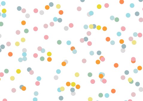 Verjaardagskaart gekleurde confetti hiep hiep hoera 2