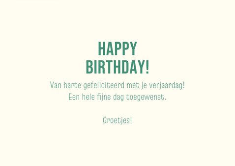 Verjaardagskaart happy birthday ballon geometrie groen 3