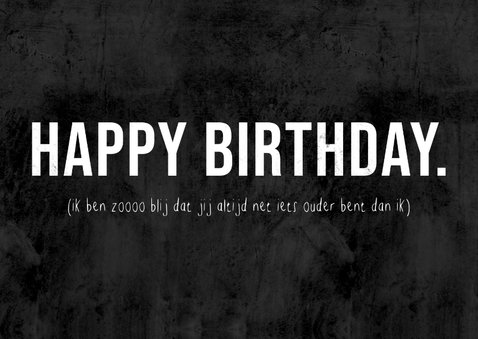 Verjaardagskaart 'happy birthday' grappig krijtbord look 2