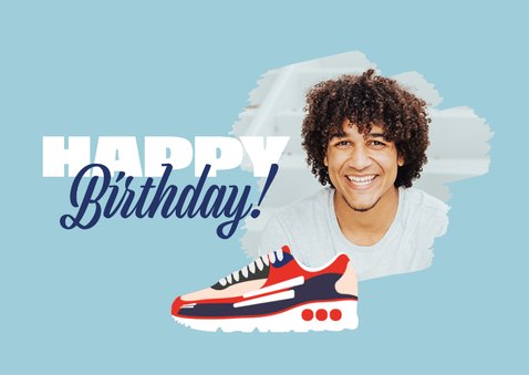 Verjaardagskaart Happy Birthday sneakers sport 2