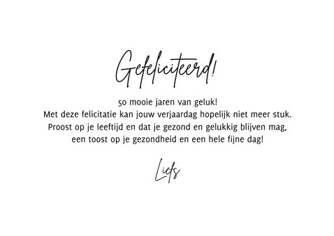 Verjaardagskaart happy birthday vrolijk typografie foto 3