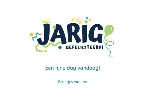 Verjaardagskaart hoera feestelijk 3