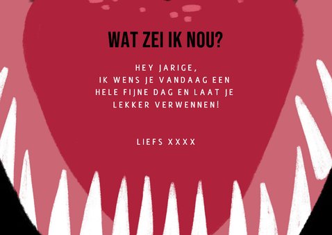 Verjaardagskaart in de bek kijken 3