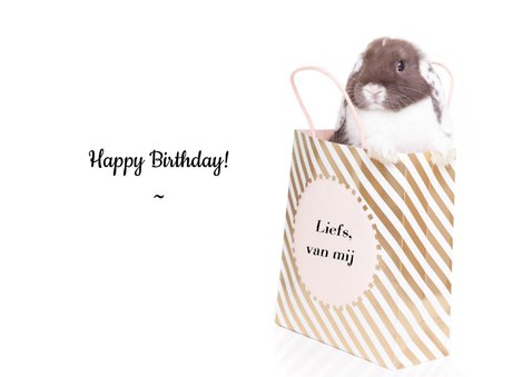 Verjaardagskaart - It's some bunny's birthday 3