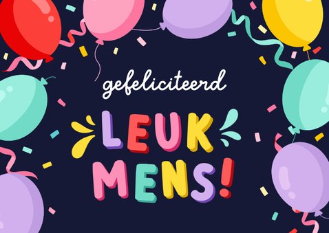 Verjaardagskaart jarig in juli met eigen foto en confetti 2
