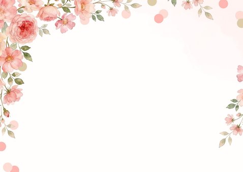 Verjaardagskaart met roze bloemen lang leve lieve jij! 2