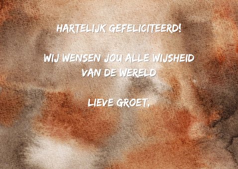 Verjaardagskaart met uilen wijsheid 3