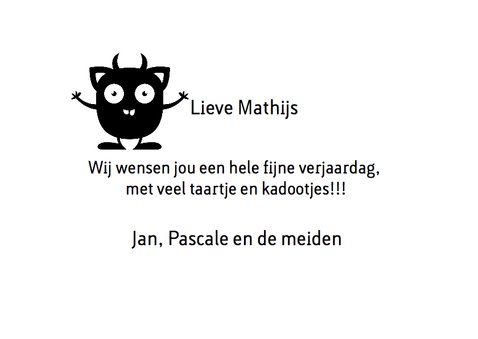Verjaardagskaart Monsters 3