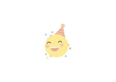 Verjaardagskaart oepsie woepsie met emoji en confetti 2