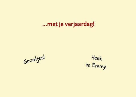 Verjaardagskaart olifant en muis met bloemen 3