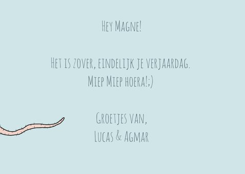 Verjaardagskaart Piep piep Hoera! 3
