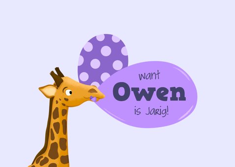 Verjaardagskaart rennende dieren 2