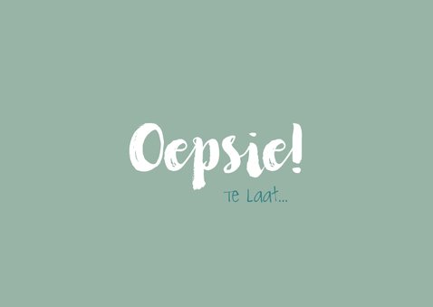 Verjaardagskaart te laat 'Oepsie!' slakje met feesthoedje 2
