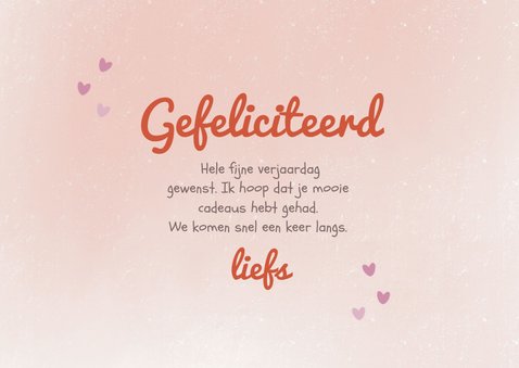 Verjaardagskaart voor meisje met lief hertje en ballonnen 3