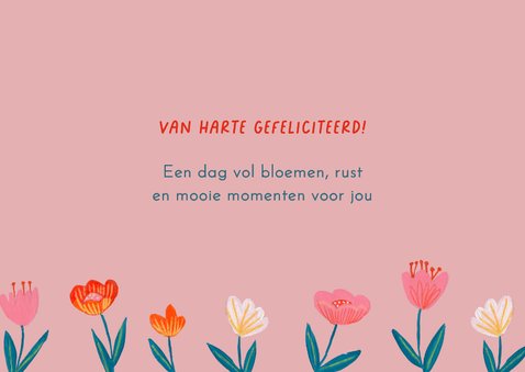 Verjaardagskaart vrouw bloemen illustratie modern stijlvol 3