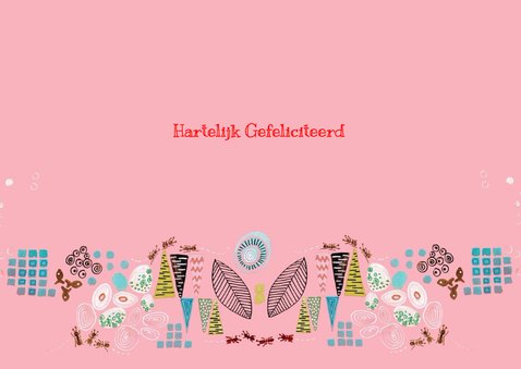 Verjaasdagskaart happy birthday abstract en feestelijk 3