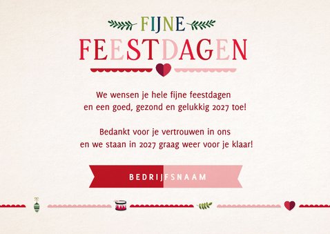 Vintage kerstlook zakelijke kerstkaart met eigen foto 3