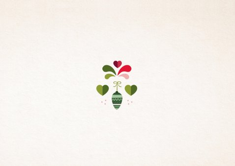 Vintage look kerstkaart met eigen foto en gekleurde letters Achterkant