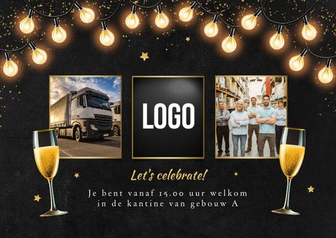 VIP ticket kerstmarkt borrel personeel goud lampjes 2