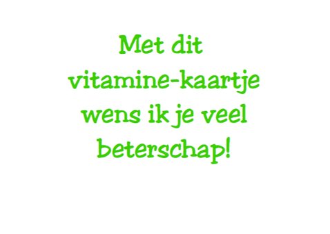Vitamine-kaartje - beterschap 3