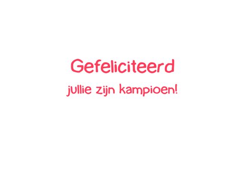 Voetbal - felicitatie of feest 3