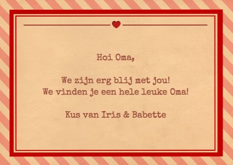 Voor Oma - Bedankt - Vintage 3
