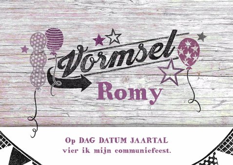 Vormsel stempel roze hout 2