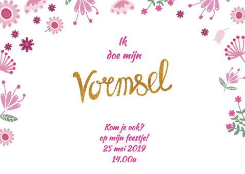 Vormsel uitnodiging meisje 2