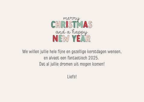 Vrolijk kerstkaartje typografische kerstwens groot 3