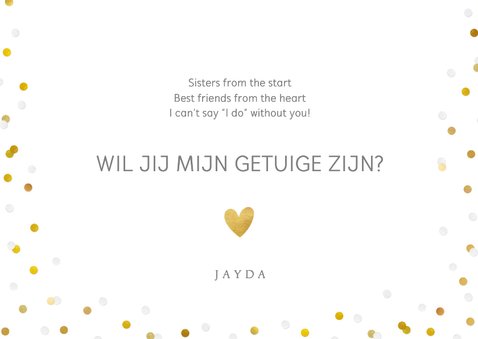 Vrolijke confetti kaart - wil je mijn getuige zijn? 3