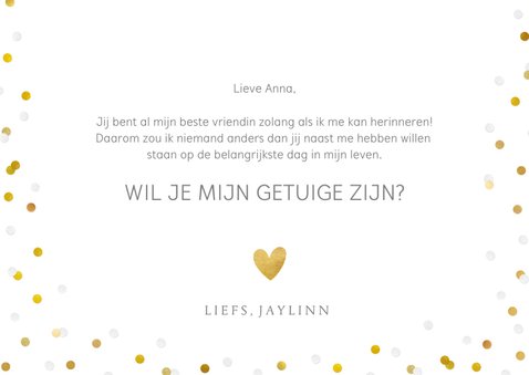 Vrolijke confetti kaart - wil je mijn getuige zijn? 3