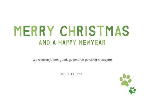 Vrolijke huisdieren kerst foto collagekaart met confetti 3