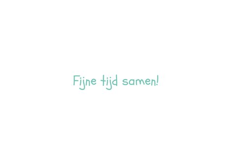 Vrolijke kaart met krijttekening van een gezin en een huis 3